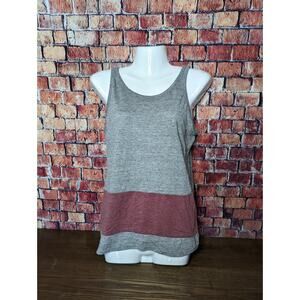 NWT Chaser Grey Burgundy Tank Top Size S